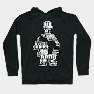 soldier word cloud white Hoodie